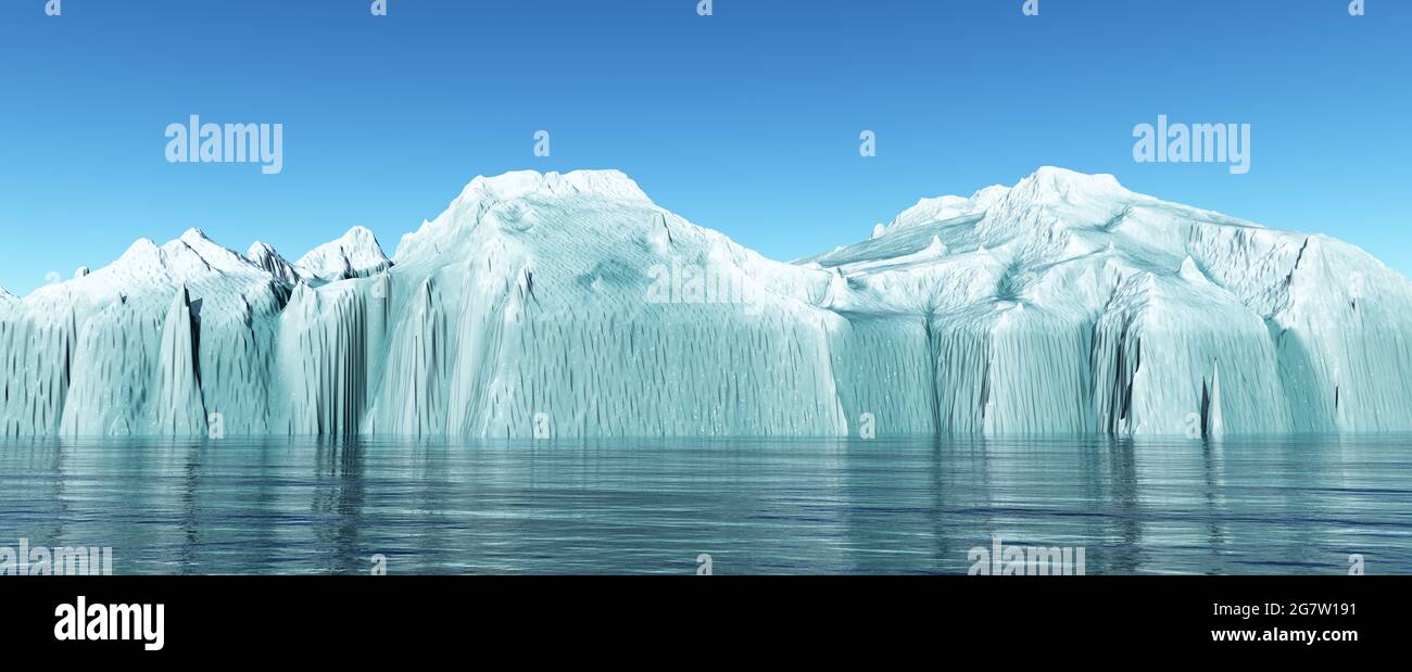 Iceberg in the open sea Stock Photo