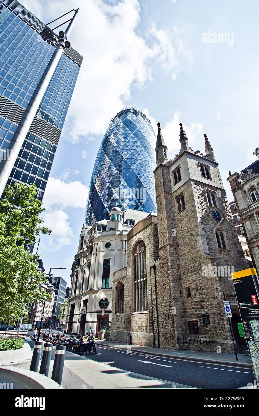 The Gherkin Building Stock Photo