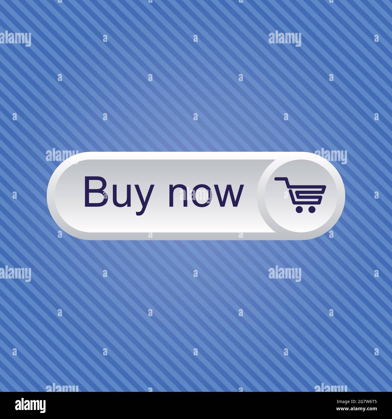 Light gray buy now button with dark blue icon Stock Vector