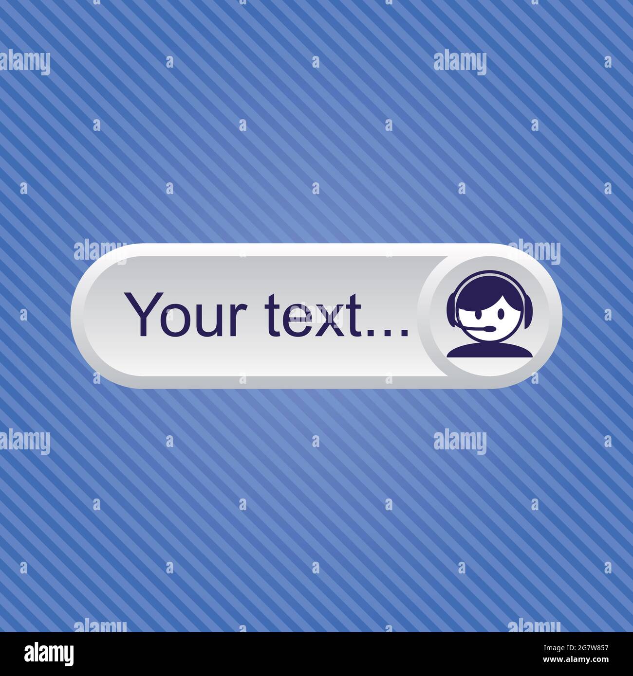 Light gray buy now button with dark blue icon Stock Vector