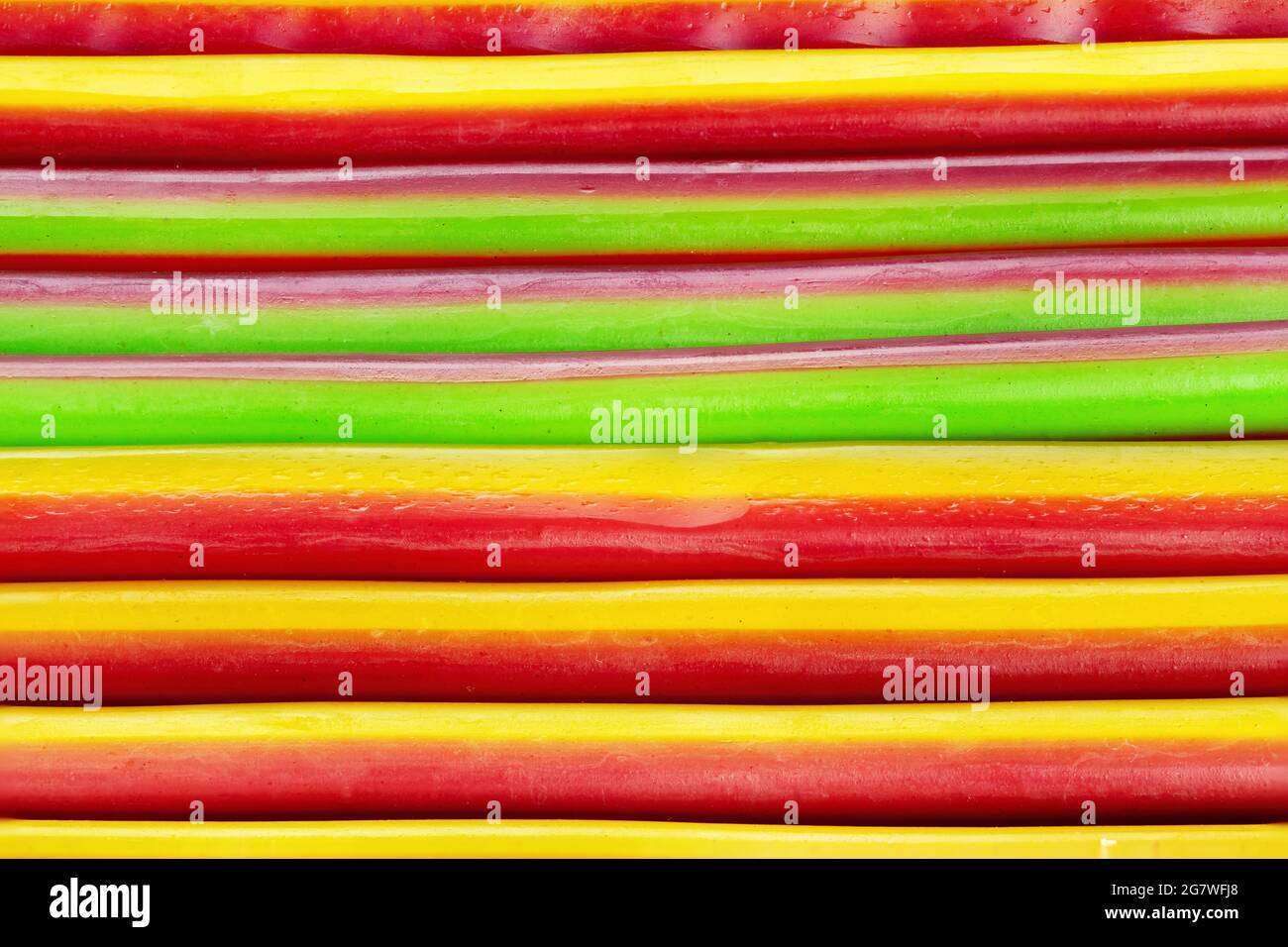 Licorice Candy. Sweet gummy sticks with different flavor. Candy