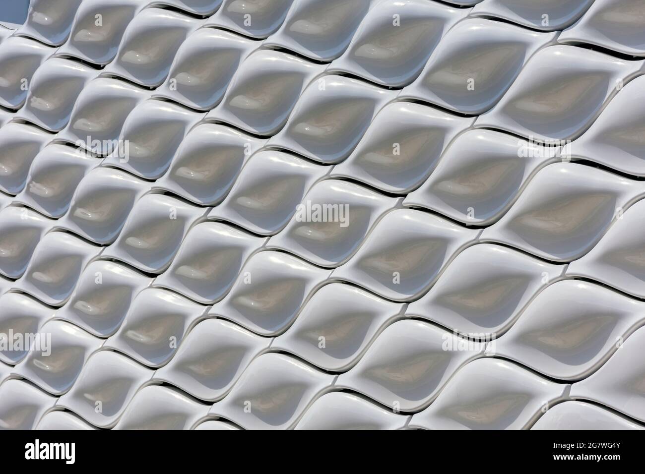 Detail of the cladding on the Civic Quarter Heat Network building, Manchester, England, UK Stock Photo