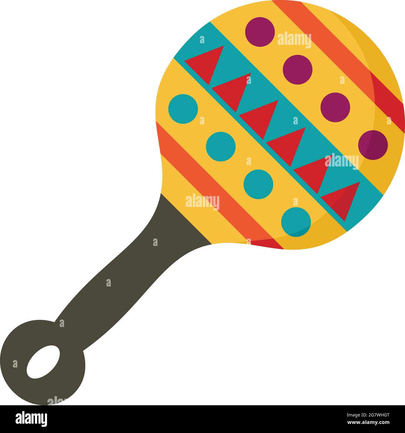 Mexican maraca icon. Flat illustration of mexican maraca vector icon