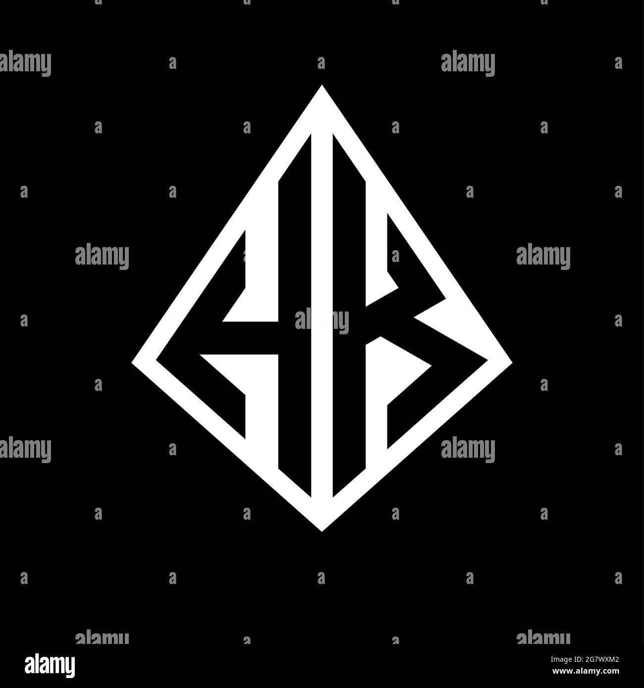 HK logo letters monogram with prisma shape design template vector icon ...