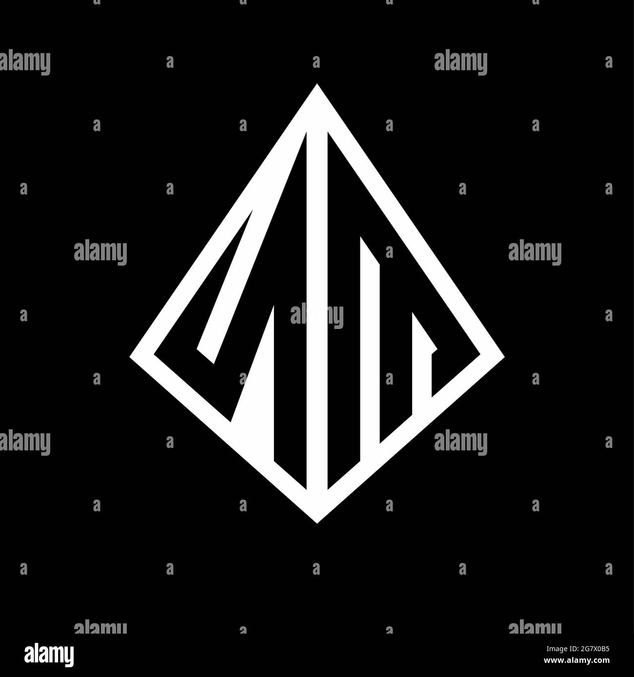 NM logo letters monogram with prisma shape design template vector icon ...