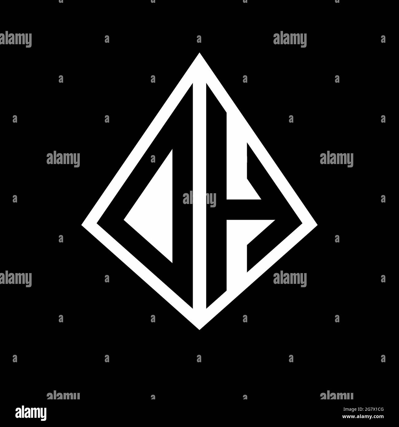 OH logo letters monogram with prisma shape design template vector icon ...