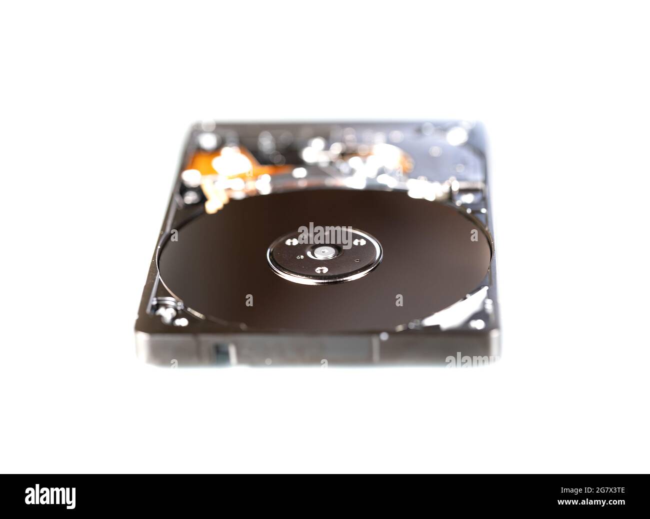Hard disk drive isolated over white background Stock Photo