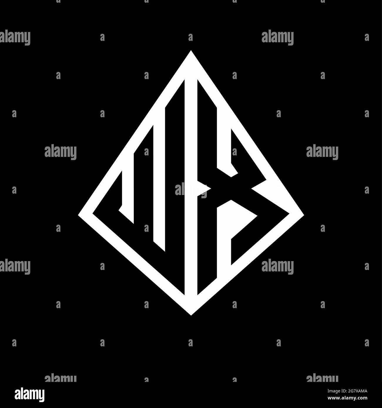 WX logo letters monogram with prisma shape design template vector icon modern Stock Vector