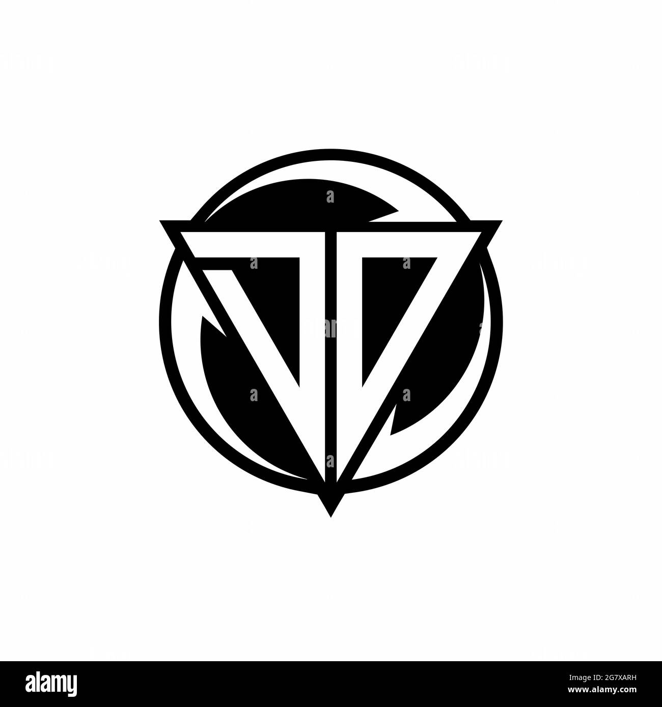 DO logo with triangle shape and circle rounded design template isolated on white background Stock Vector