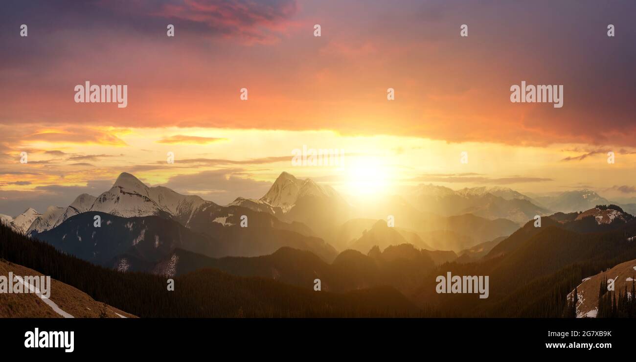 Dark silhouette under colorful sky hi-res stock photography and images ...