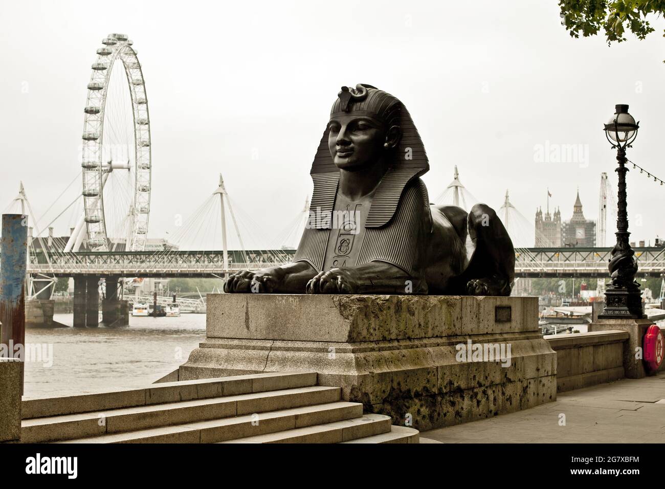 The Sphinx on the Thames Embankment Stock Photo