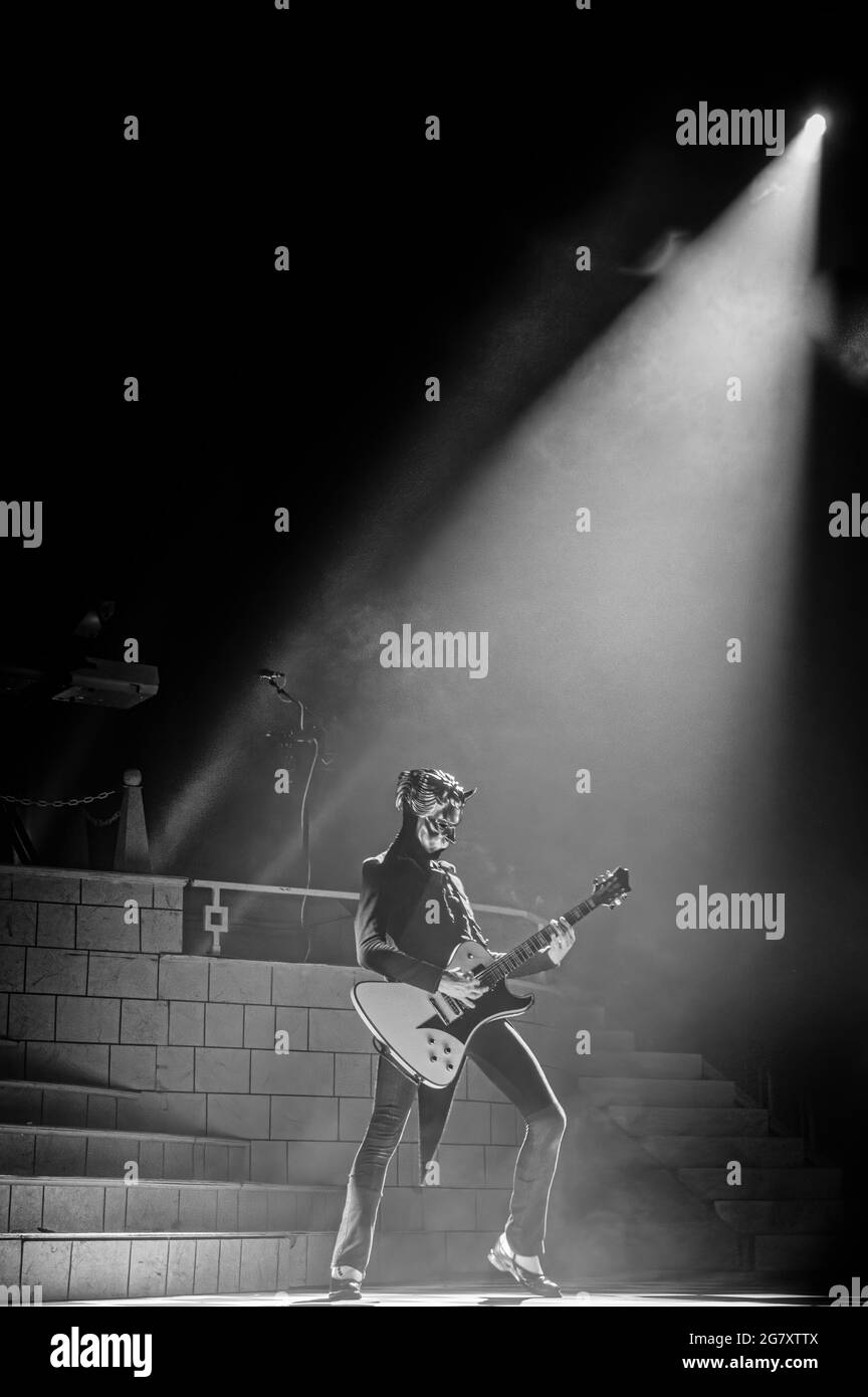 Ghost, also known as Ghost B.C. play live in London at The SSE Arena, Wembley. Stock Photo