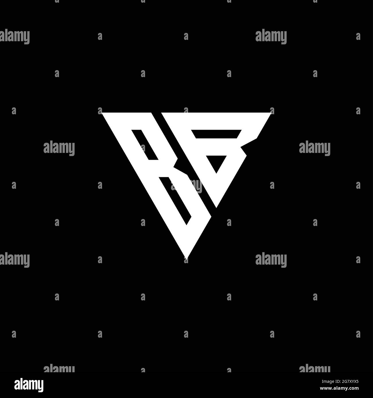 BB Logo Letter Monogram With Triangle Shape Design Template Isolated On