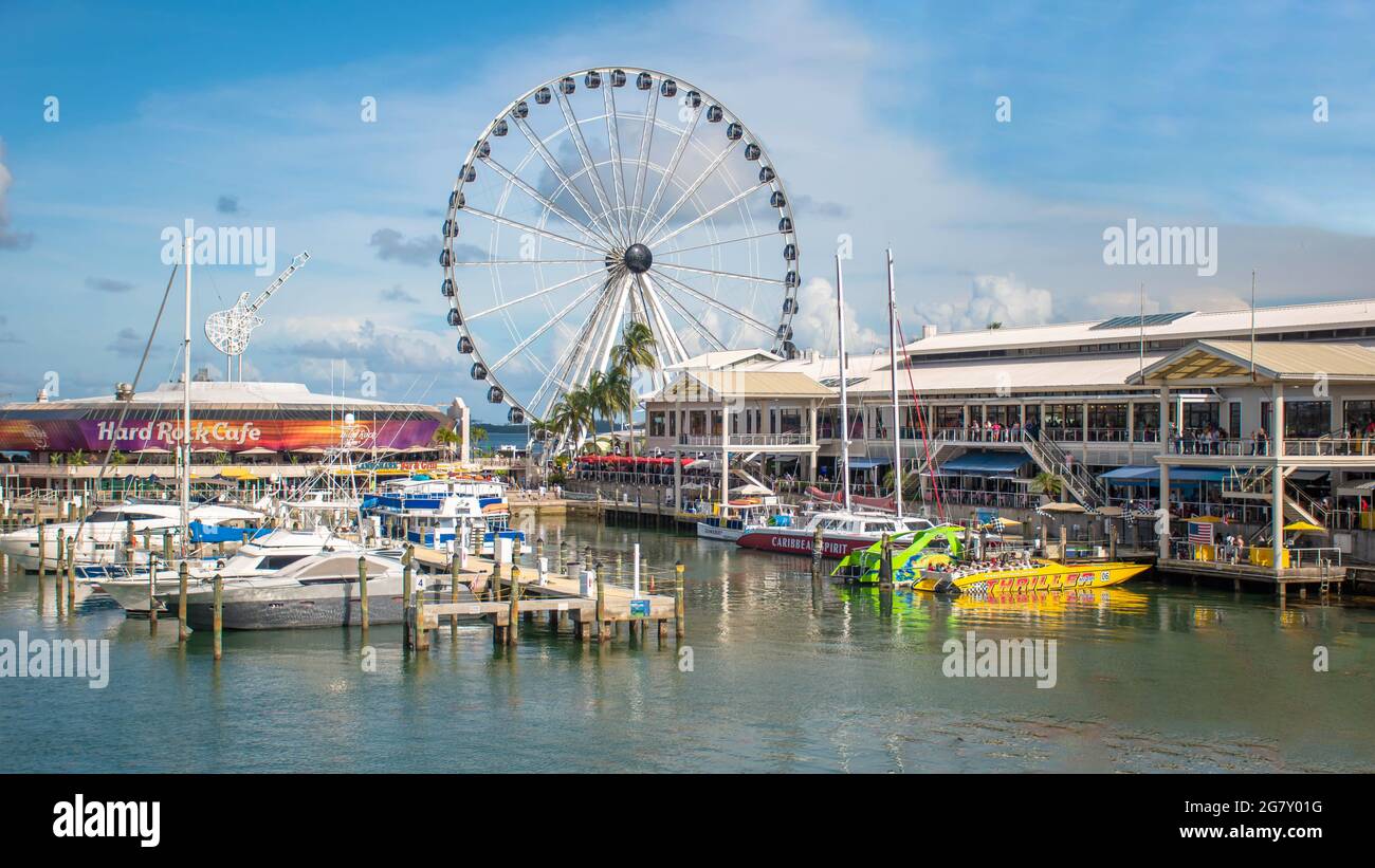 Miami , Florida. June 28, 2021. Panoramic view of Skyviews Miami ...