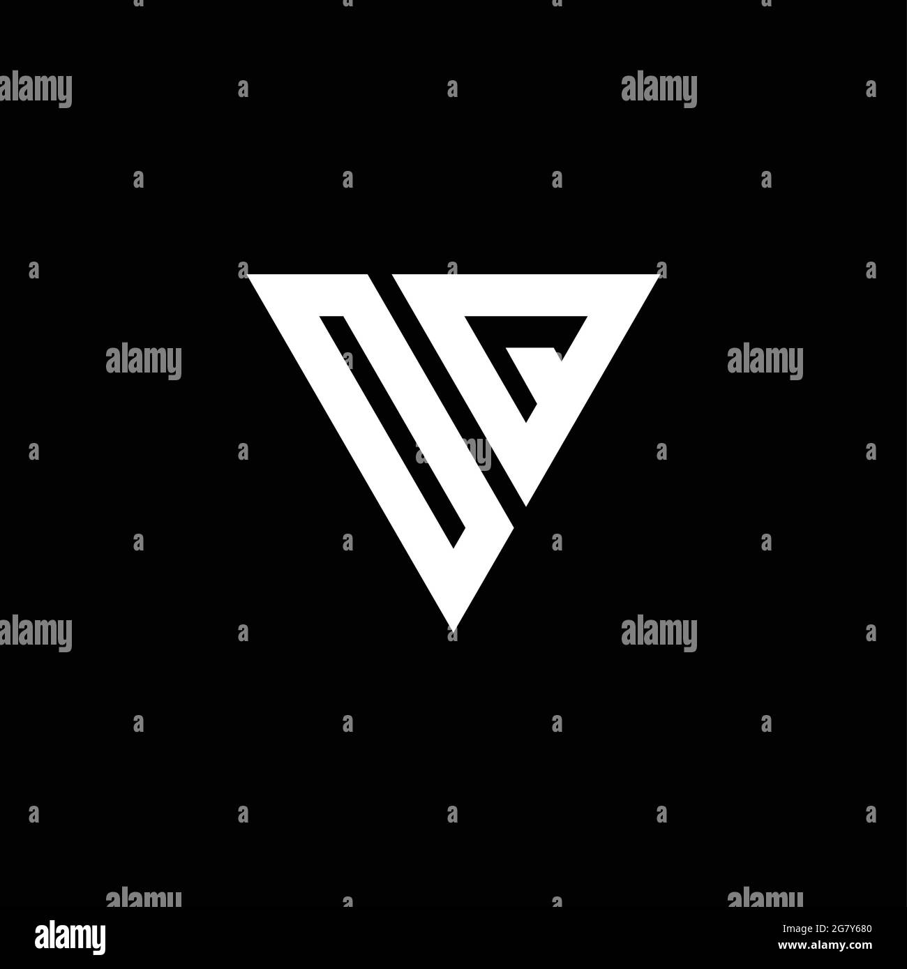 OQ Logo letter monogram with triangle shape design template isolated on ...