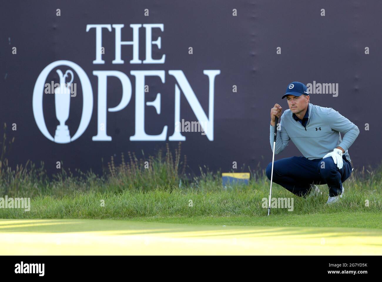 USA's Jordan Spieth during day two of The Open at The Royal St George's Golf Club in Sandwich, Kent. Picture date: Friday July 16, 2021. Stock Photo