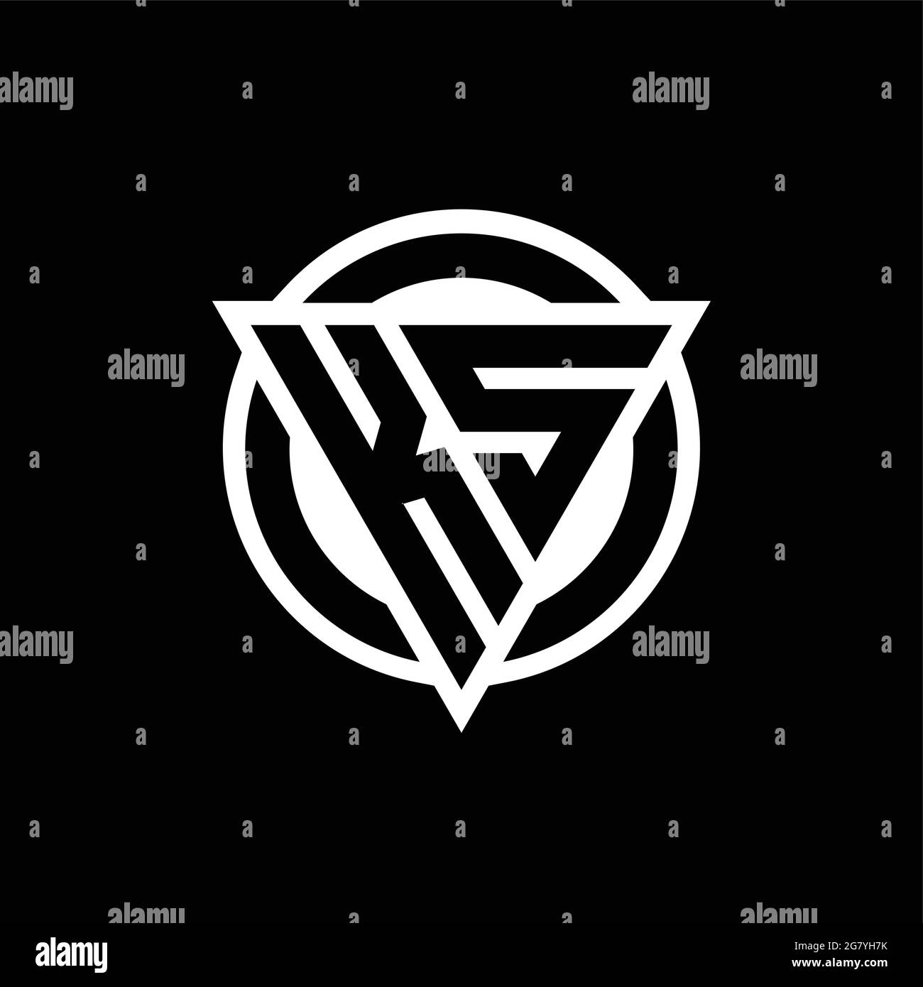 KS logo with negative space triangle shape and circle rounded design ...