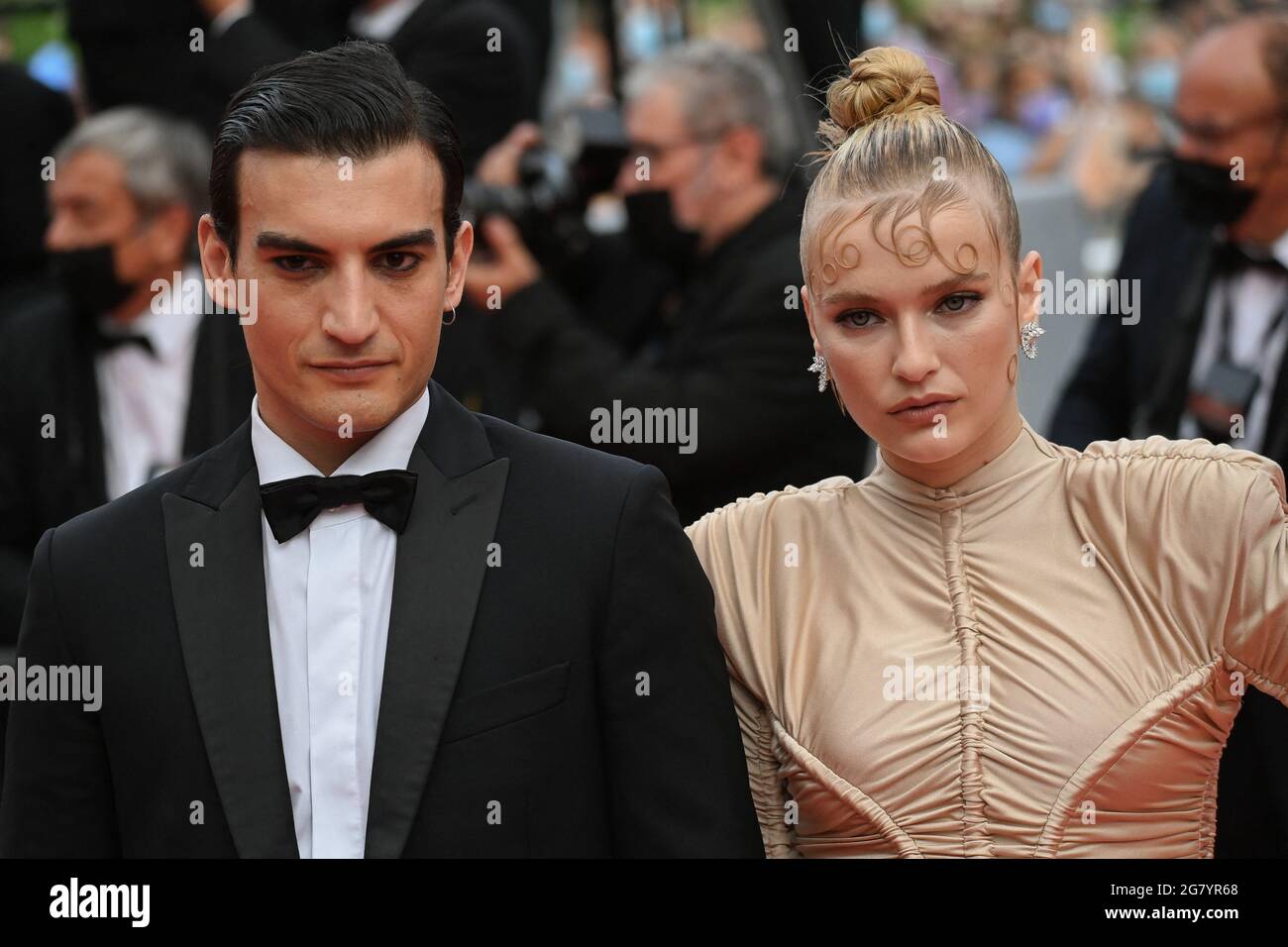 Cannes, France. 16th July, 2021. Etienne Baret, Camille Razat attending ...