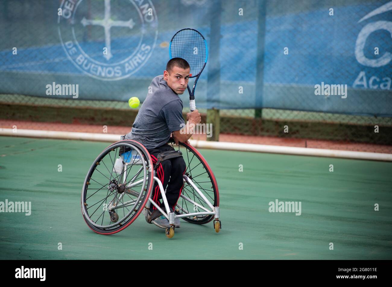 Buenos Aires Argentina 15th July 2021 Tennis Player Ezequiel Casco From Argentina In Action During A Training Session Credit Florencia Martin Dpa Alamy Live News Stock Photo Alamy