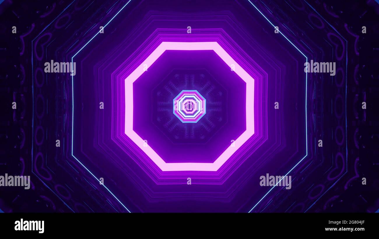 Futuristic background with geometric shapes and glowing neon lights ...