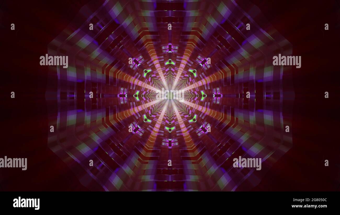 Futuristic background with geometric shapes and glowing neon lights ...