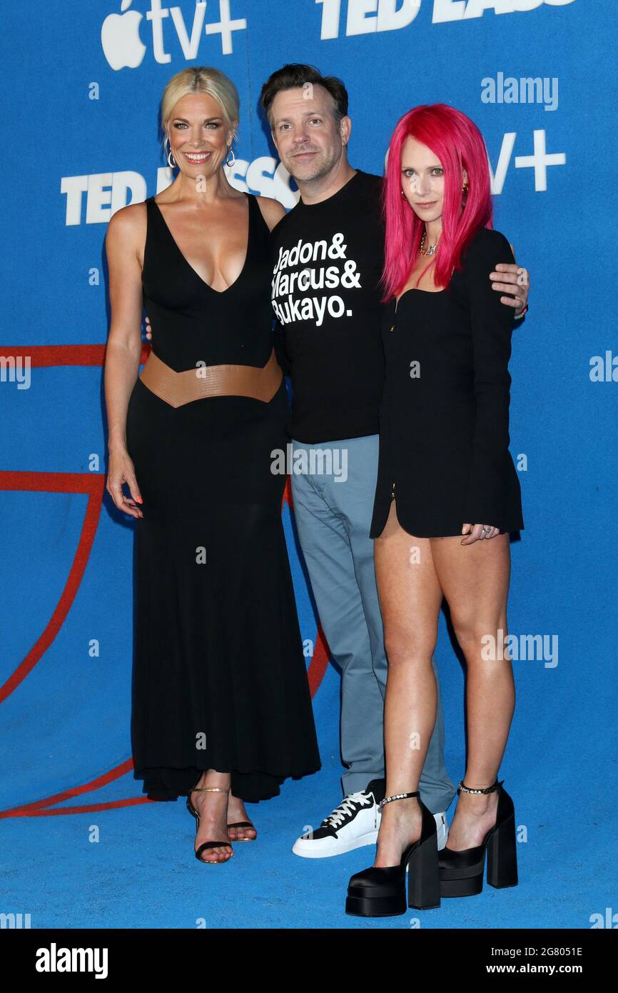 Los Angeles Usa 15th July 21 Los Angeles Jul 15 Hannah Waddingham Jason Sudeikis Juno Temple At The Ted Lasso Season 2 Premiere Screening At The Pacific Design Center Rooftop On