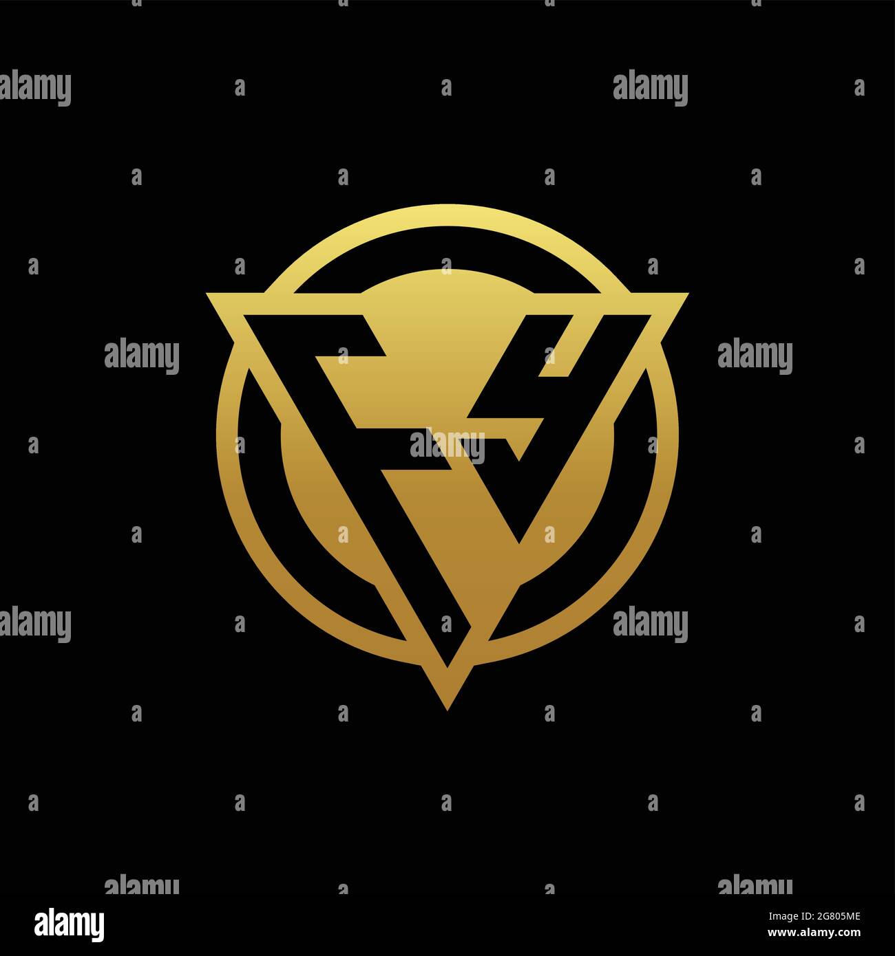 FY logo monogram with triangle shape and circle rounded style isolated ...