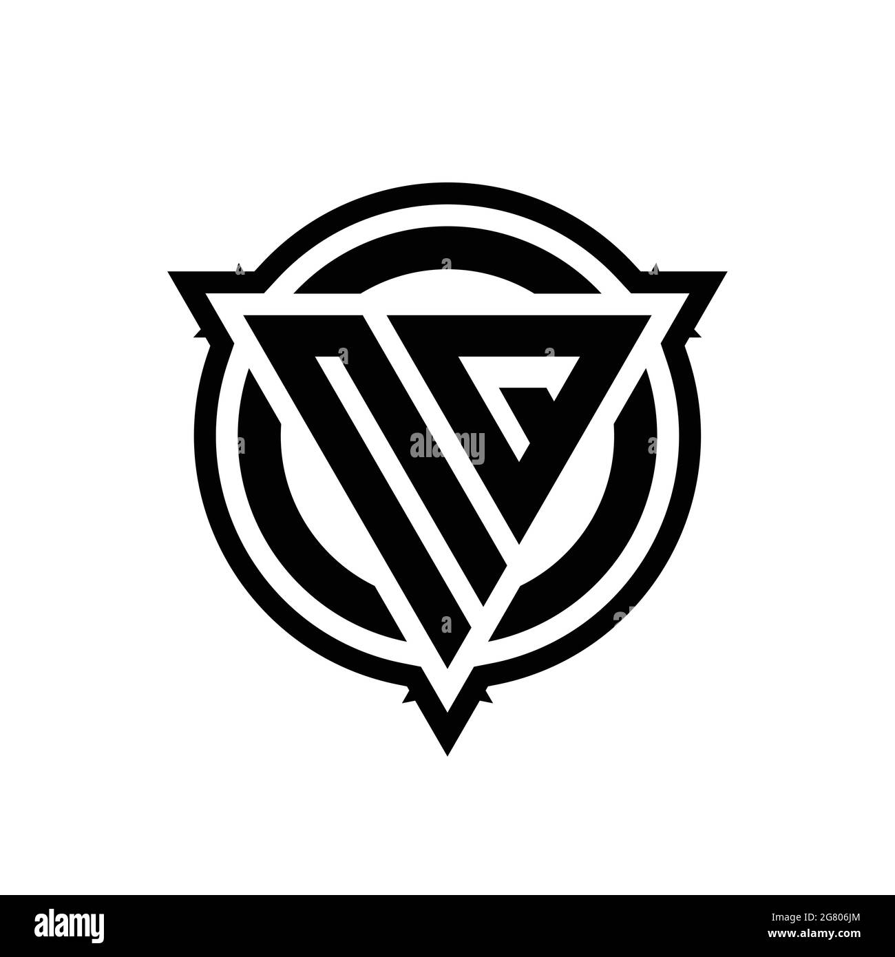NS logo monogram with triangle shape and circle rounded style isolated ...