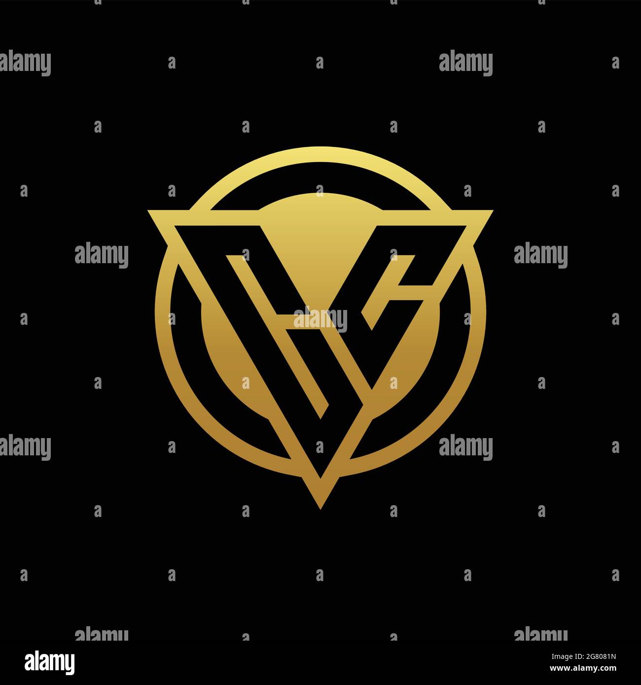 CC logo monogram with triangle shape and circle rounded style isolated ...