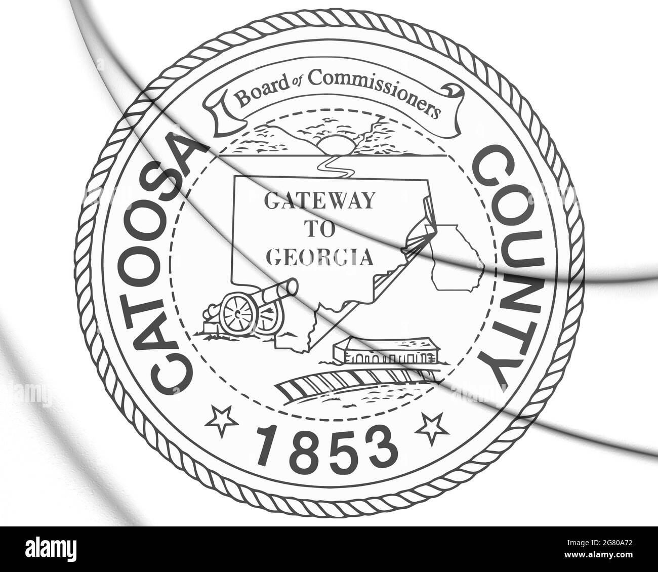 3D Seal of Catoosa County (Georgia state), USA. 3D Illustration. Stock Photo