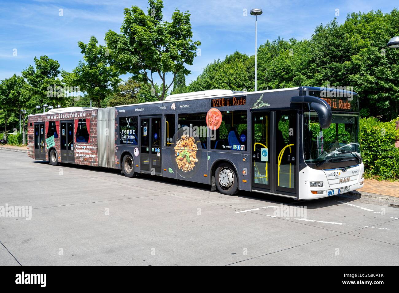 Aktiv Bus MAN Lion’s City articulated bus in Flensburg, Germany Stock Photo