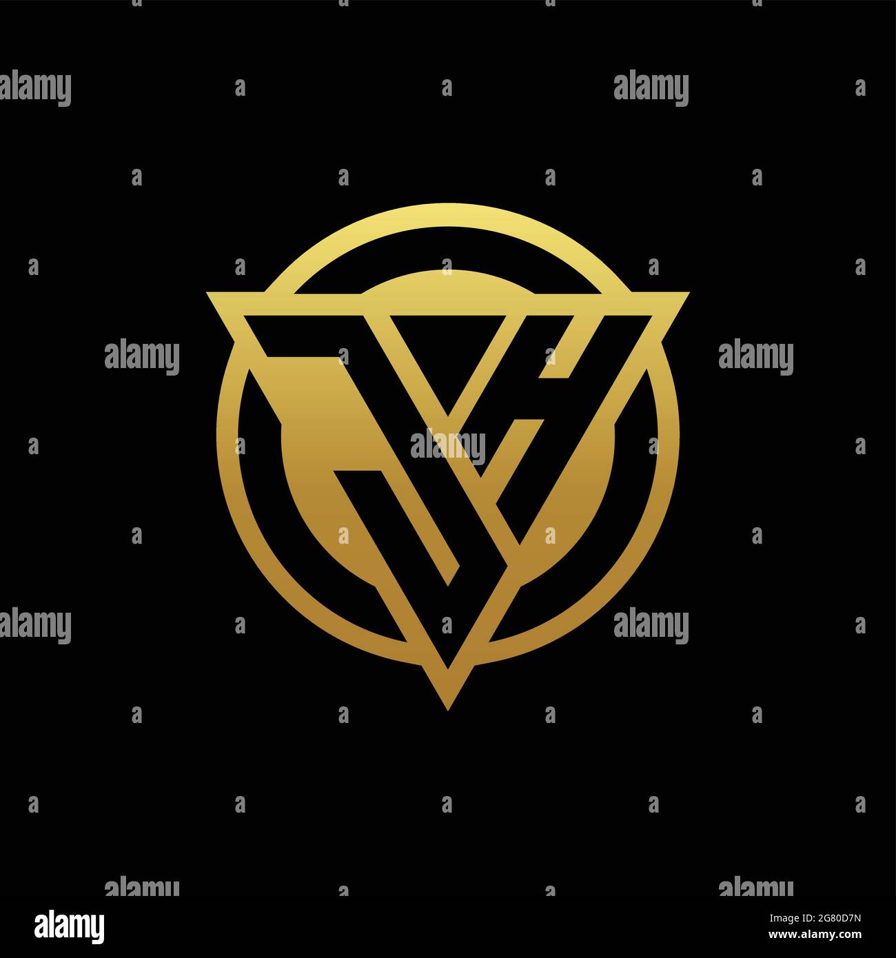 JH logo monogram with triangle shape and circle rounded style isolated ...
