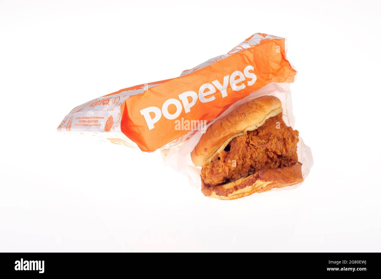 Popeye's Chicken Sandwich Stock Photo