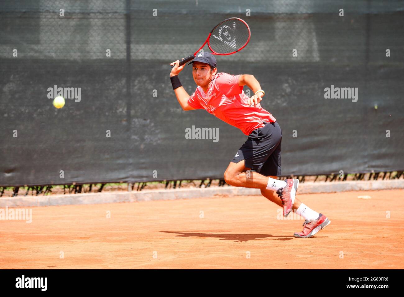 Milan, Italy. 16th July, 2021. Gonzalo Bueno from Peru during Bonfiglio  Trophy 2021, Tennis Internationals in Milan, Italy, July 16 2021 Credit:  Independent Photo Agency/Alamy Live News Stock Photo - Alamy