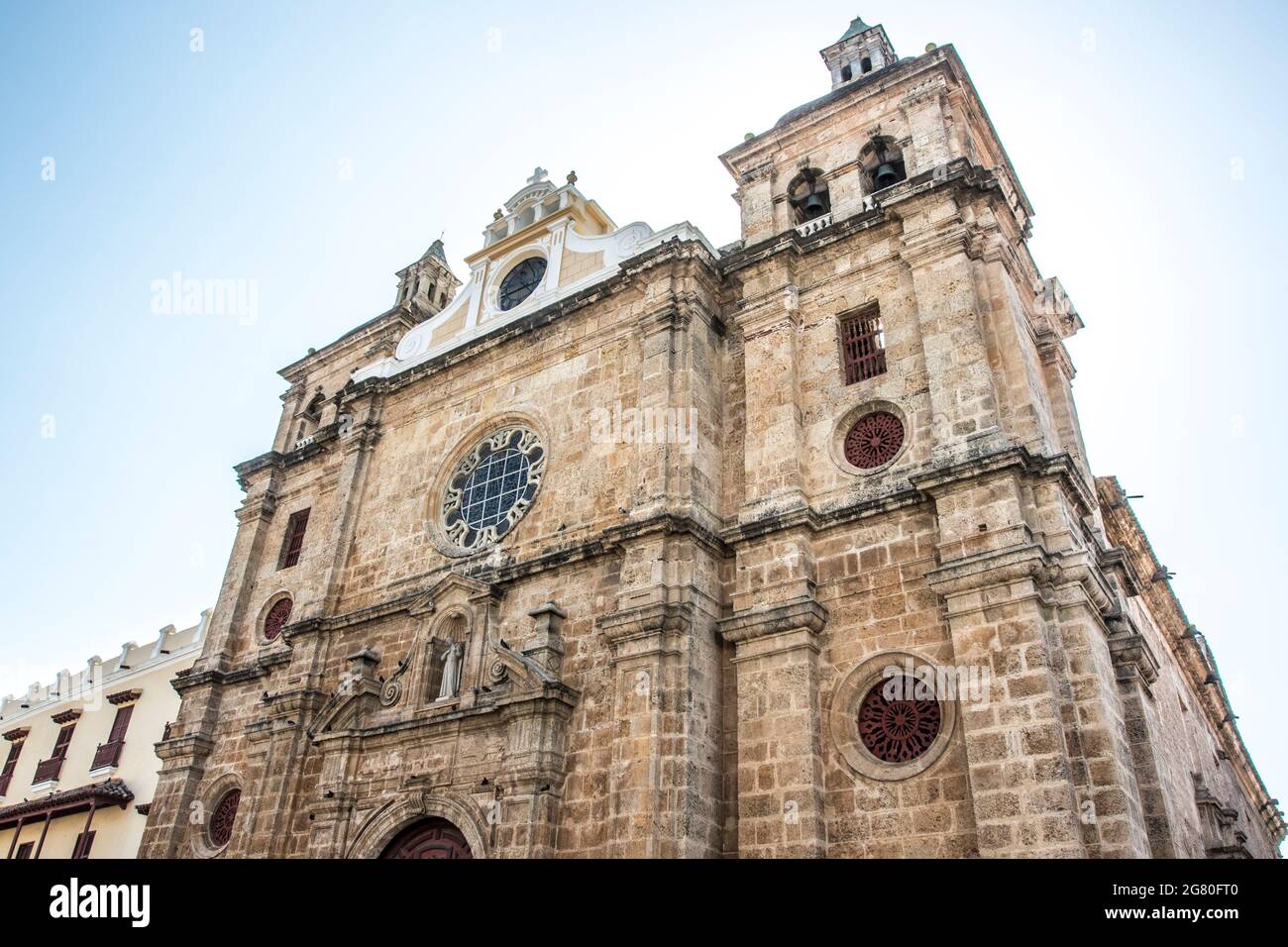 Church of San Pedro Claver, Church in old town Cartagena, Bolivar, Colombia - South America Stock Photo
