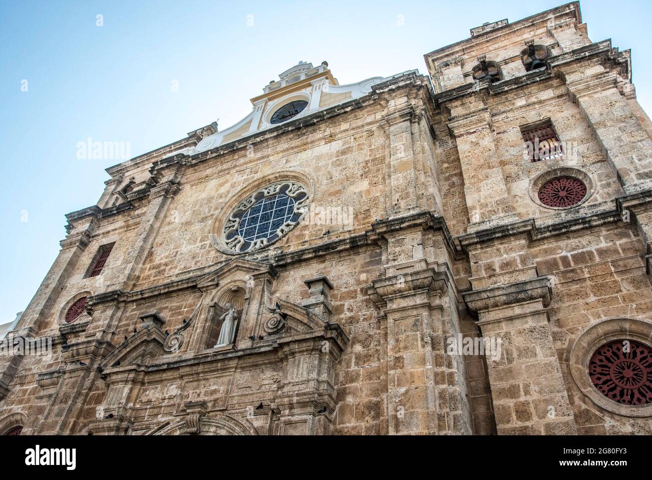 Church of San Pedro Claver, Church in old town Cartagena, Bolivar, Colombia - South America Stock Photo