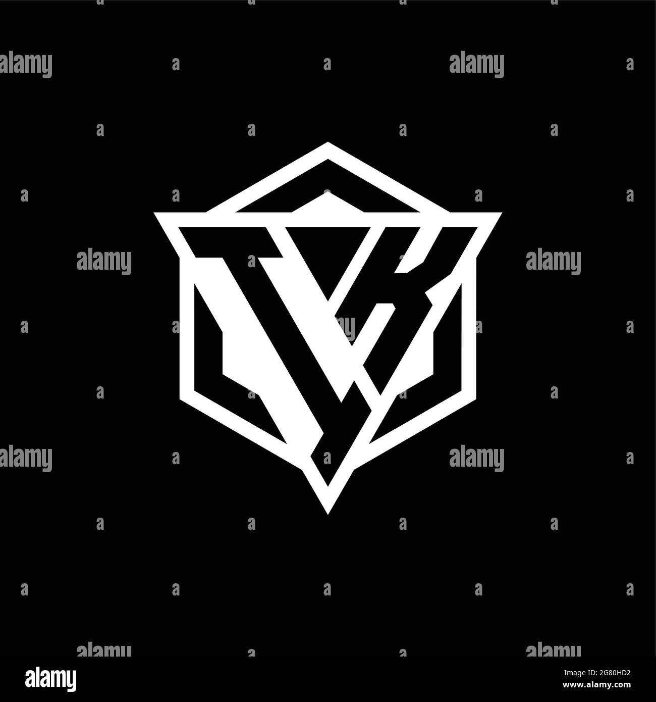 IK logo monogram with triangle and hexagon shape combination isolated ...