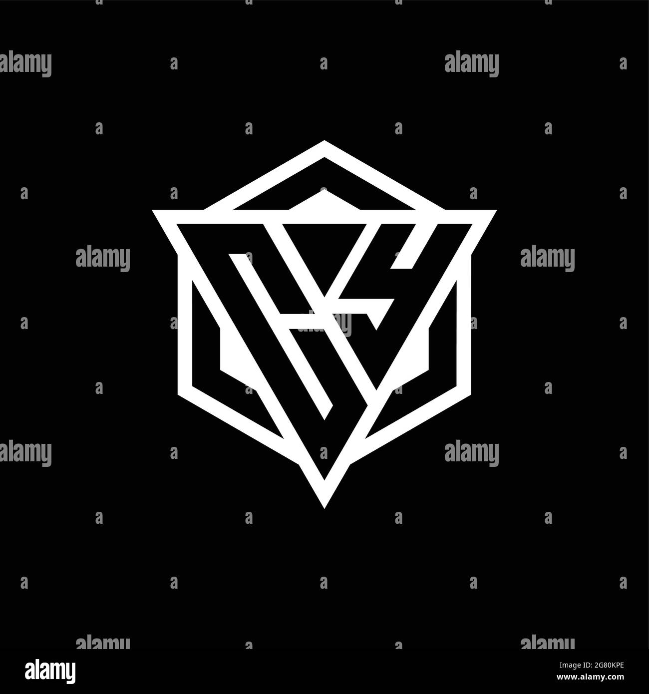 CY logo monogram with triangle and hexagon shape combination isolated ...