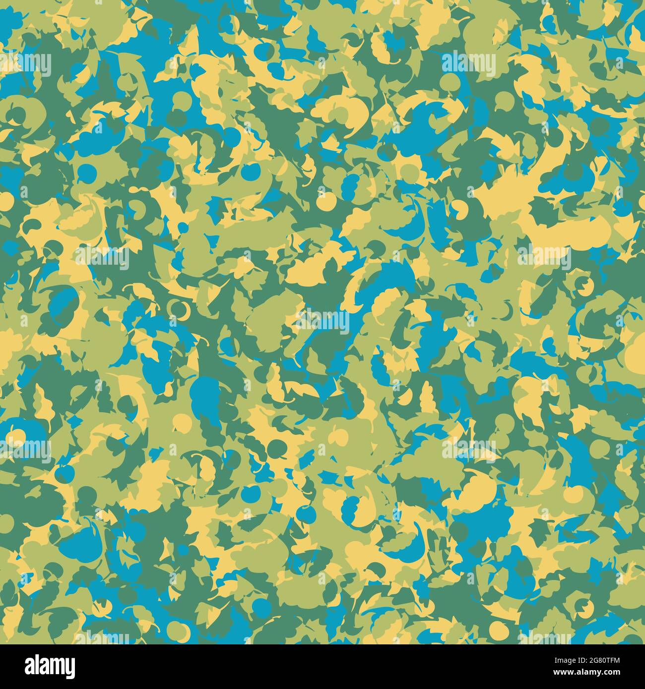 A green foliage texture seamless vector pattern Stock Vector