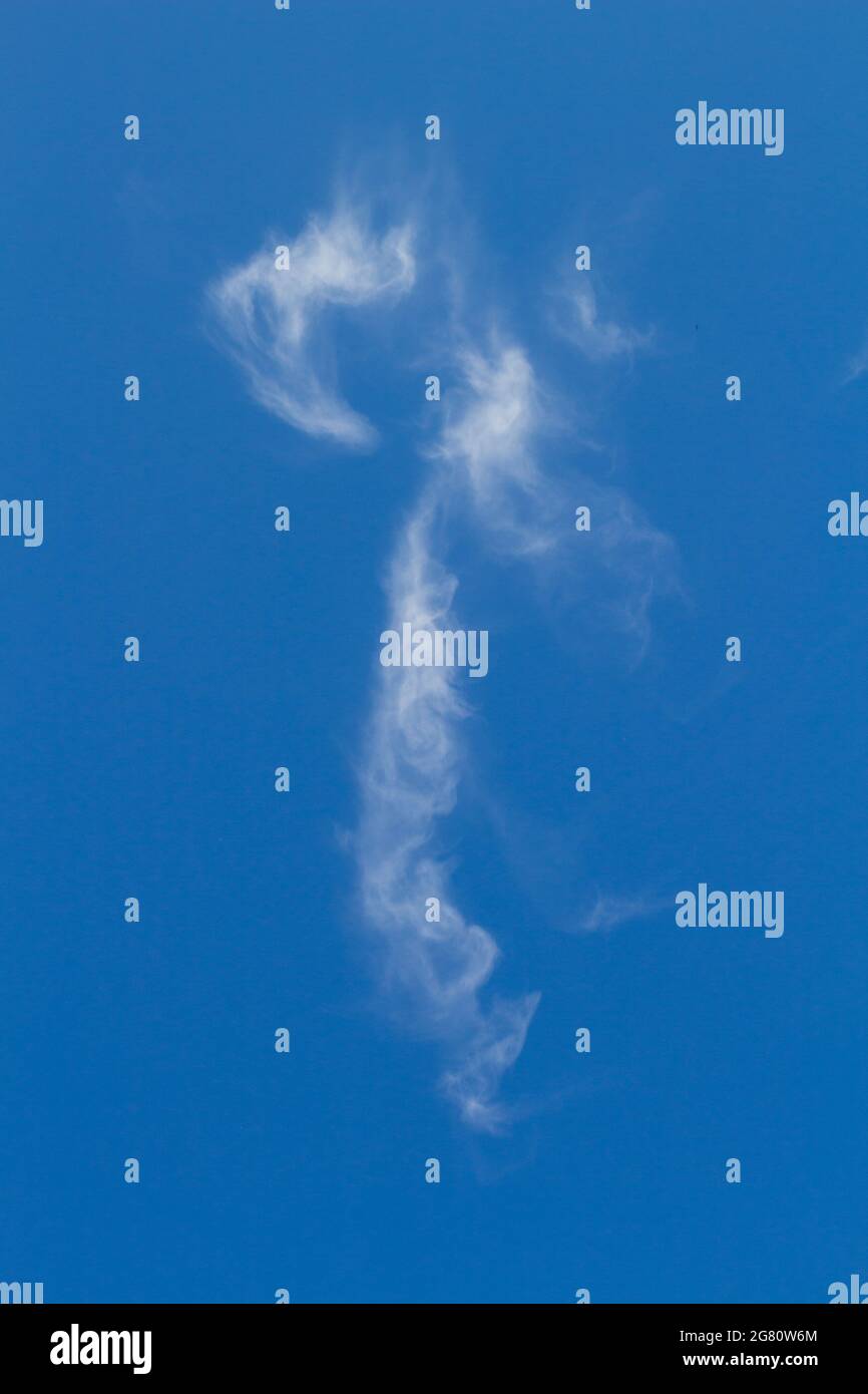 Small formation of cloud in blue sky Stock Photo