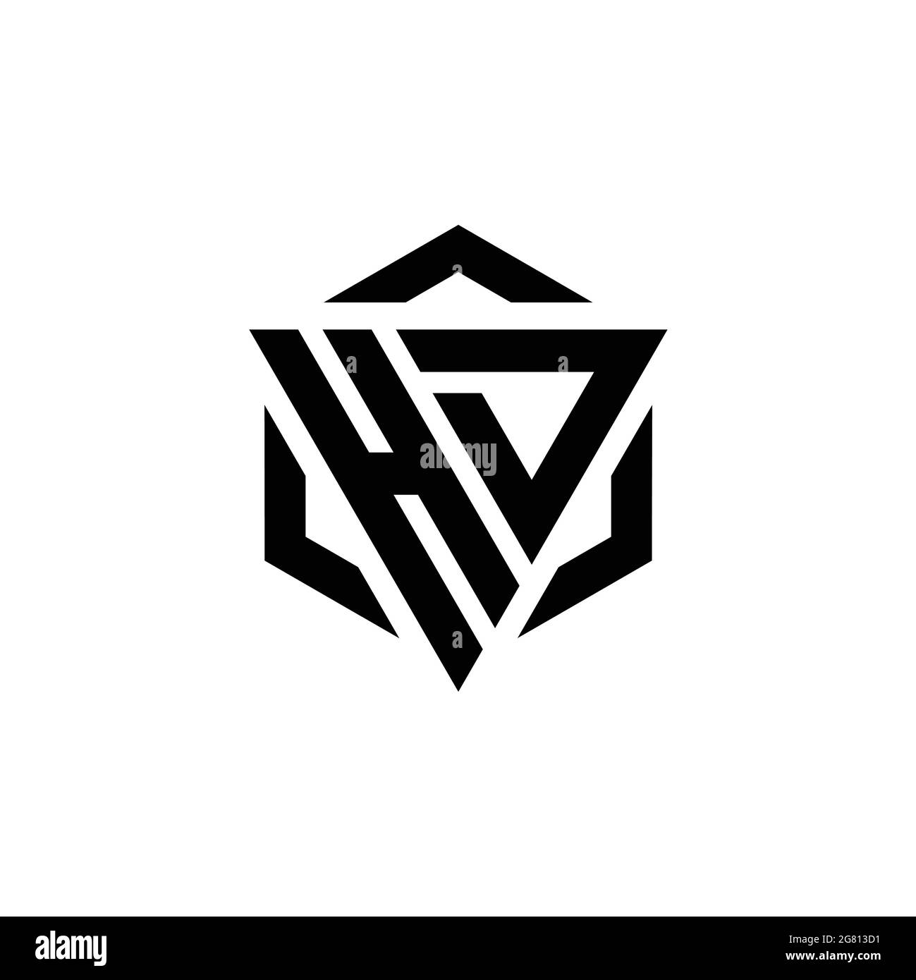 HD Logo monogram with triangle and hexagon modern design template ...