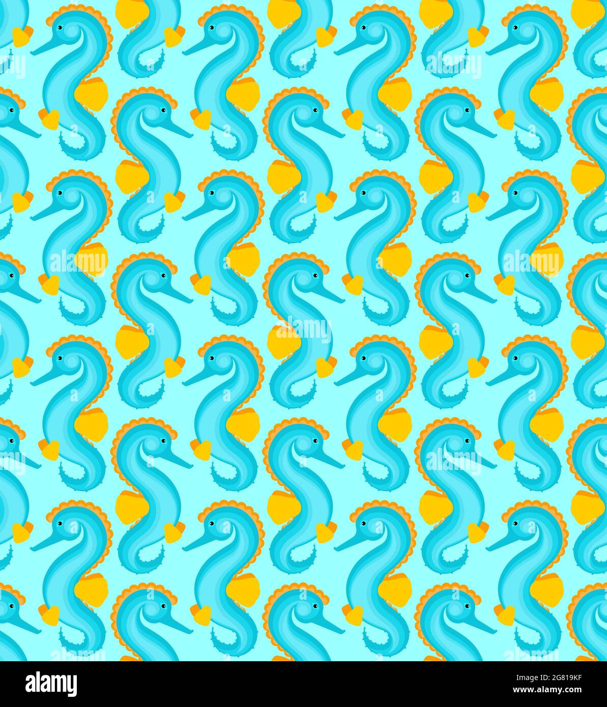 SeaHorse pattern seamless. Sea Horse vector background. Sea animal ...