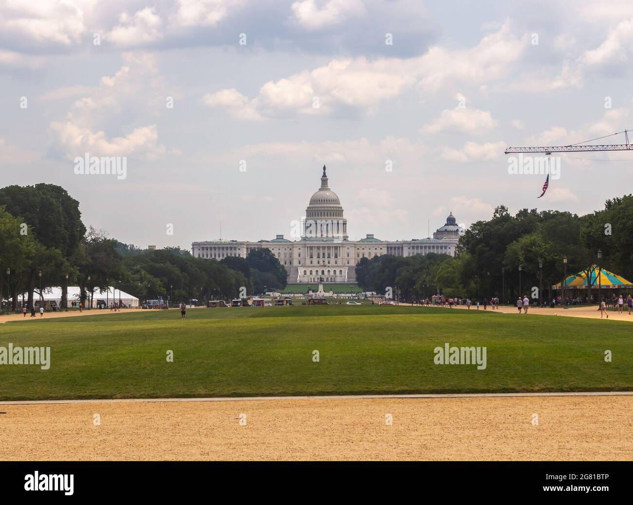 United States Capitol Building- Heavily Guarded After the January 6th Attacks Stock Photo