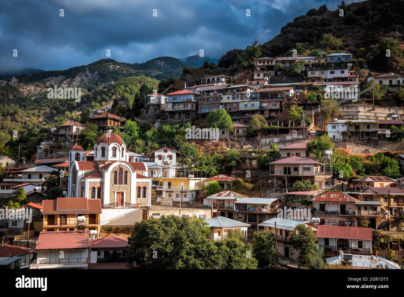 Moutoullas village, Limassol region, Cyprus Stock Photo