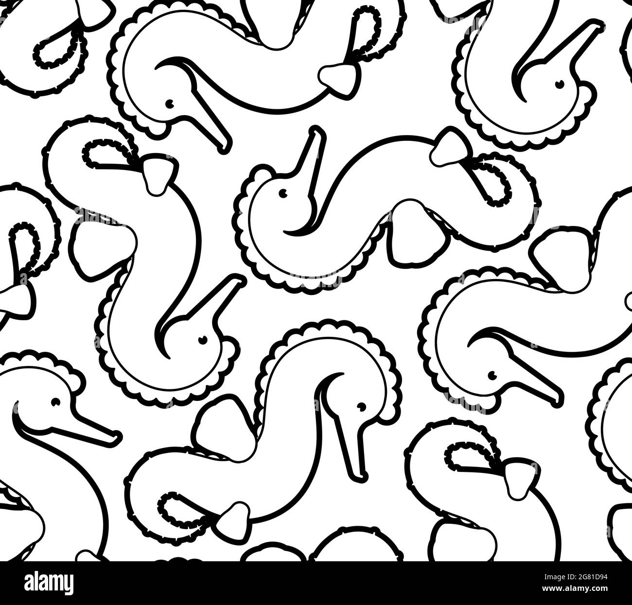 SeaHorse pattern seamless. Sea Horse vector background. Sea animal ...