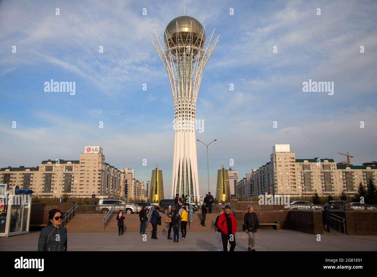 Nur Sultan Kazakhstan 4 28 17 Bayterek Tower In Astana Nur Sultan The Capital Of Kazakhstan Stock Photo Alamy
