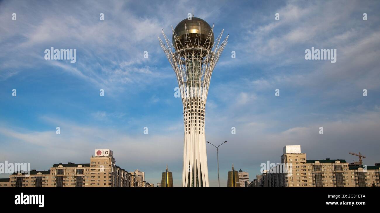 Astana Kazakhstan 4 28 17 Bayterek Tower In Astana Nur Sultan The Capital Of Kazakhstan Stock Photo Alamy