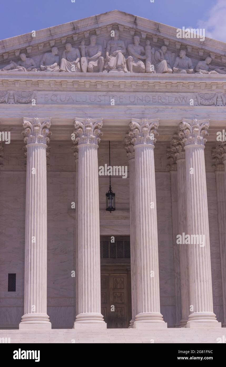 Supreme Court Building, "Equal Justice Under Law Stock Photo Alamy