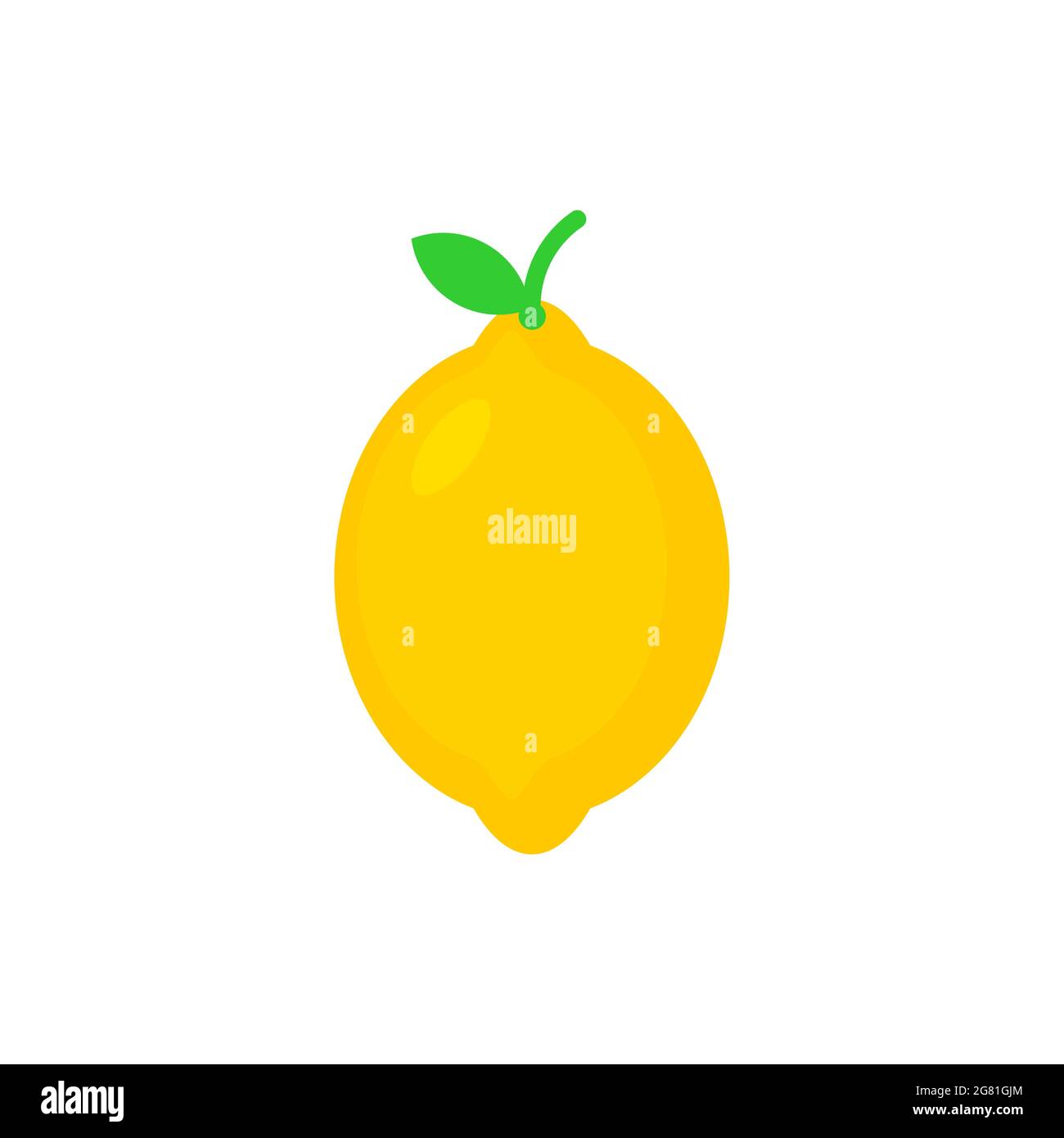Lemon isolated. Fresh Fruit on white background Stock Vector Image ...