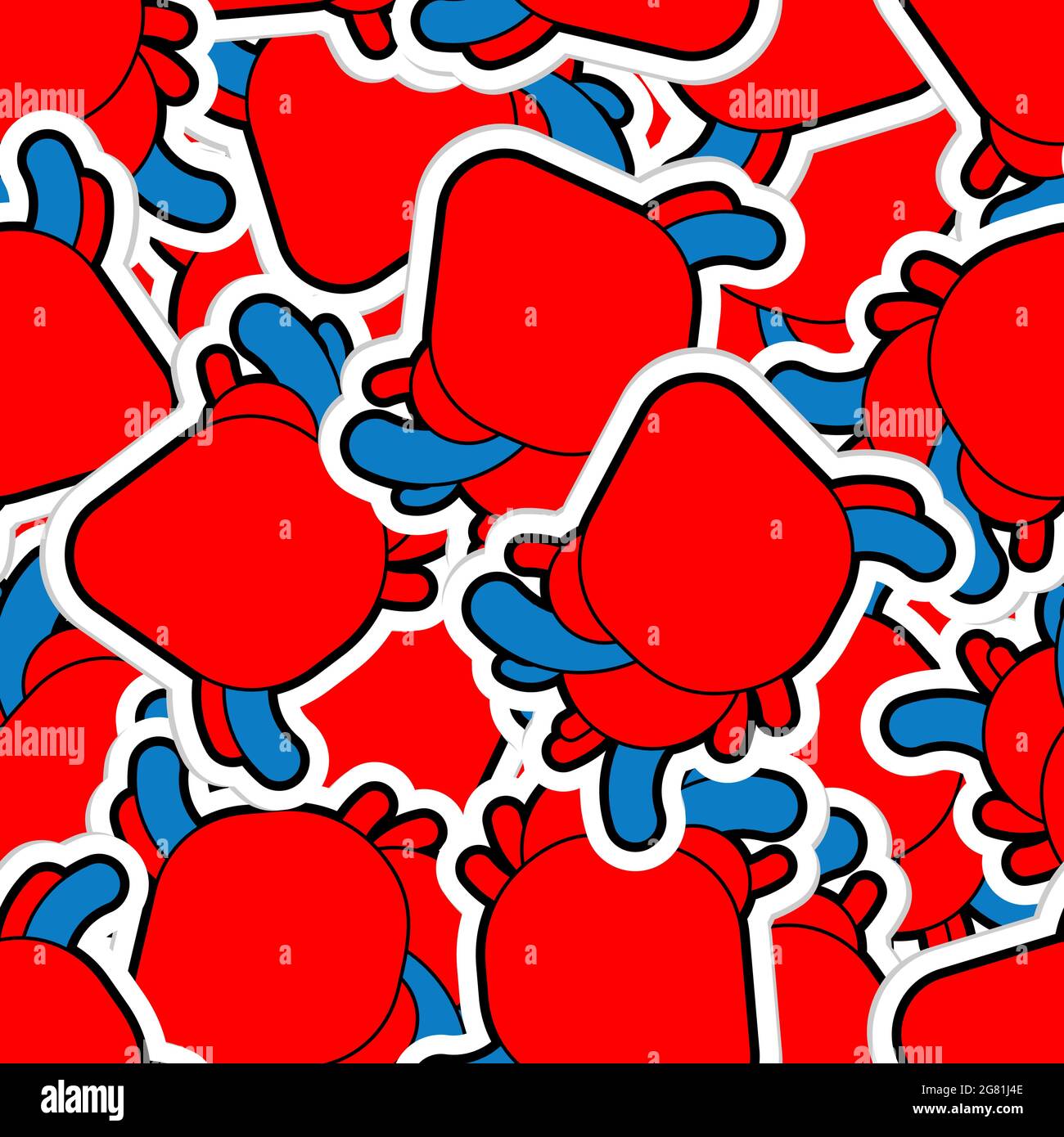 Anatomical heart pattern seamless. Internal organ background Stock